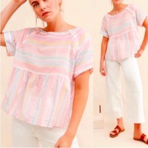 Anthropologie Multicolor Striped Blouse